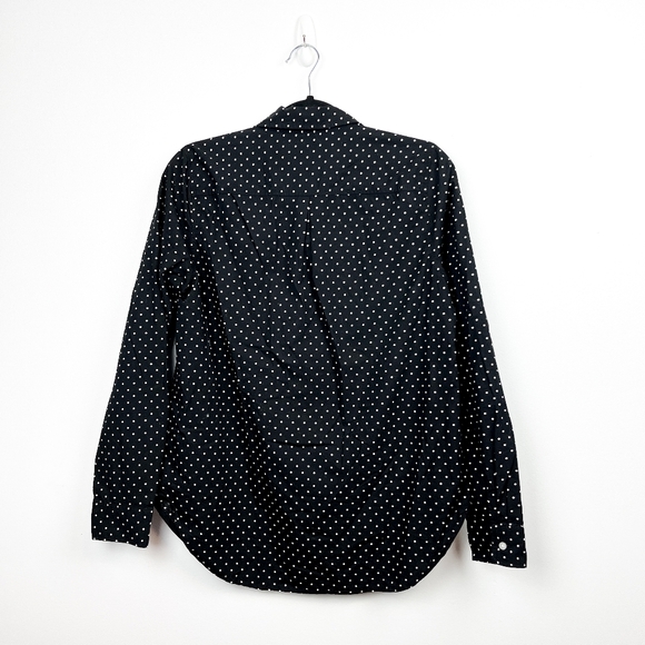 Old Navy Black and White Polka Dot Button-Up Shirt - Picture 8 of 9